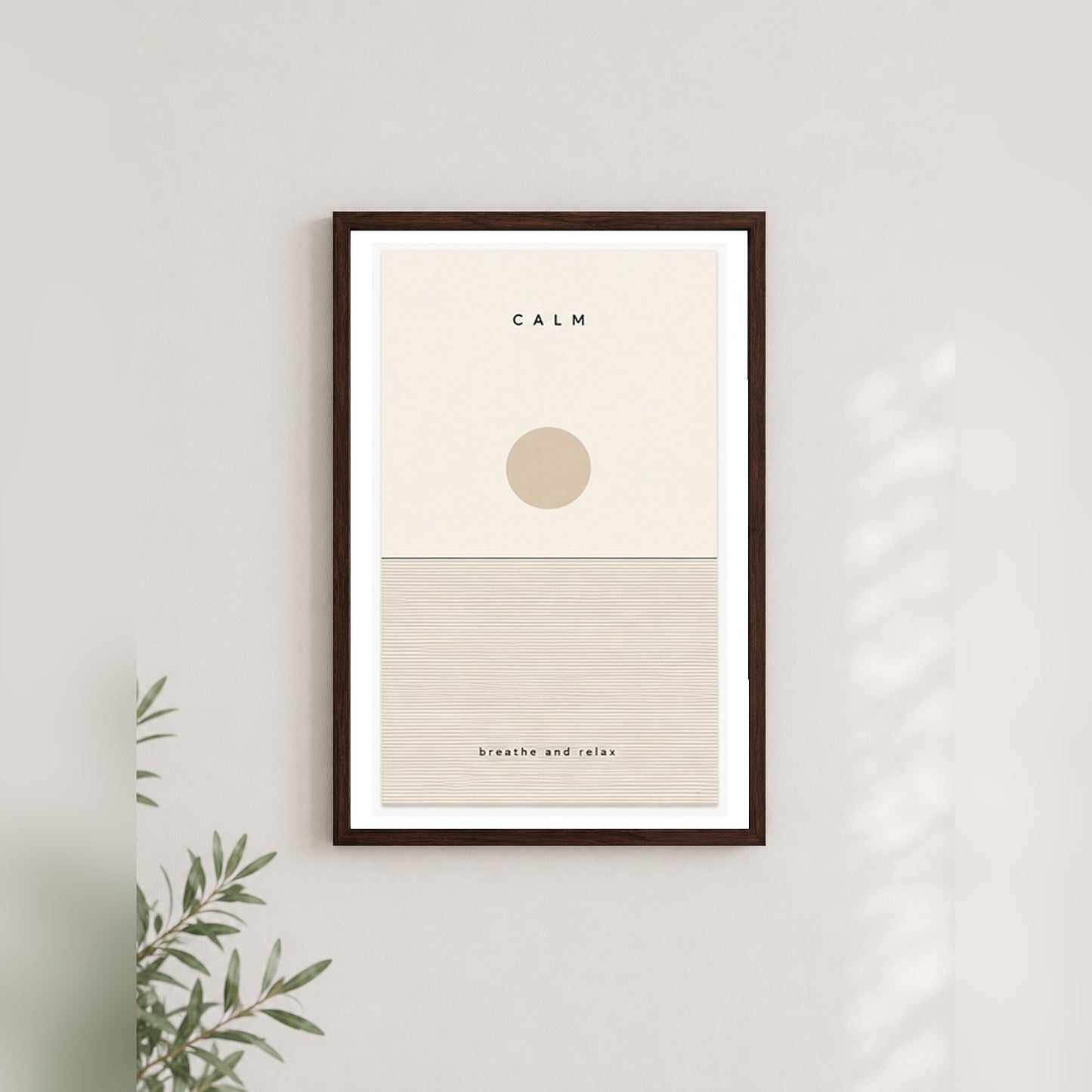 Dingin Anlar – Minimal Çerçeveli Poster — Ceviz — Paspartulu — TabloLab