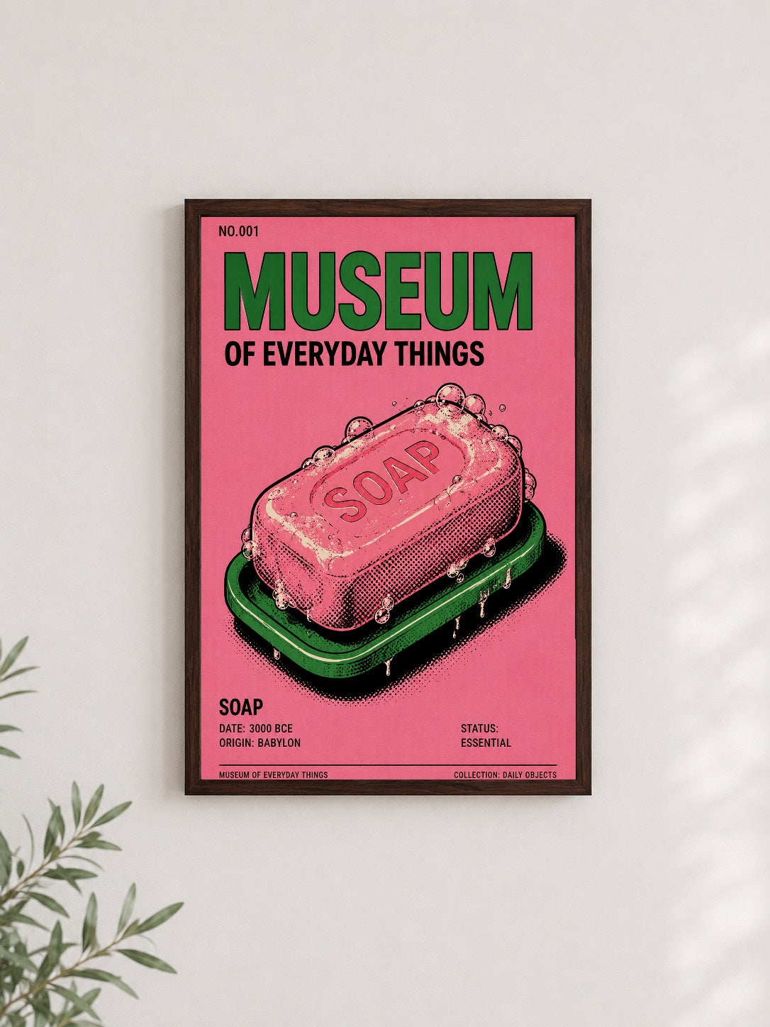 Gündelik Müze – Retro Çerçeveli Poster — Ceviz Çerçeve — TabloLab