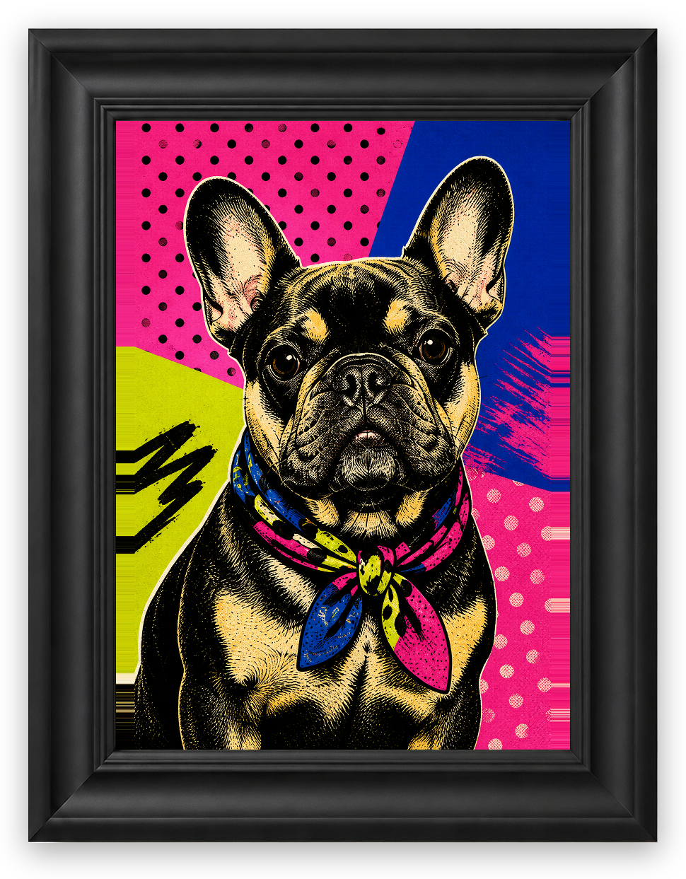 Pop Art Patim – Kişiye Özel Evcil Hayvan Portresi — Galeri Çerçeve — TabloLab