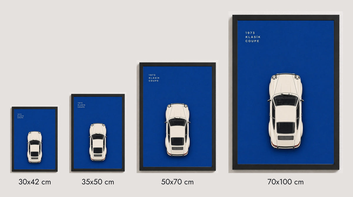 30×42, 35×50, 50×70 ve 70×100 cm ölçü karşılaştırması