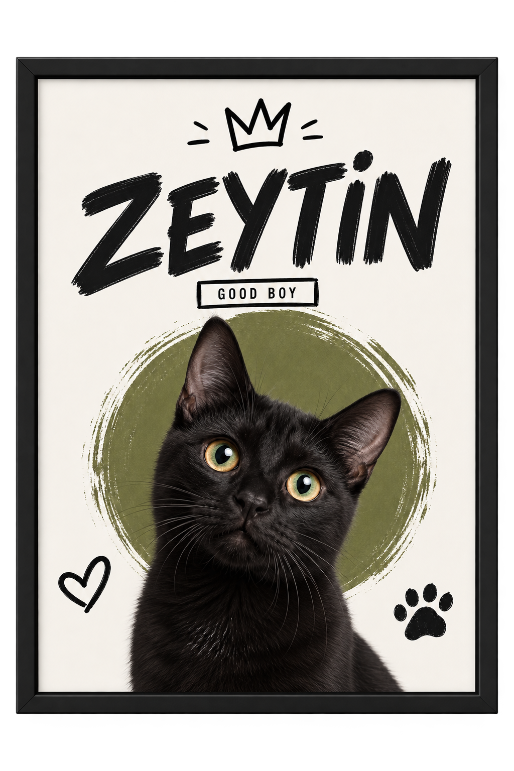 Pet Spotlight — Kişiselleştirilebilir Evcil Hayvan Tablosu — Çerçeveli Poster — TabloLab