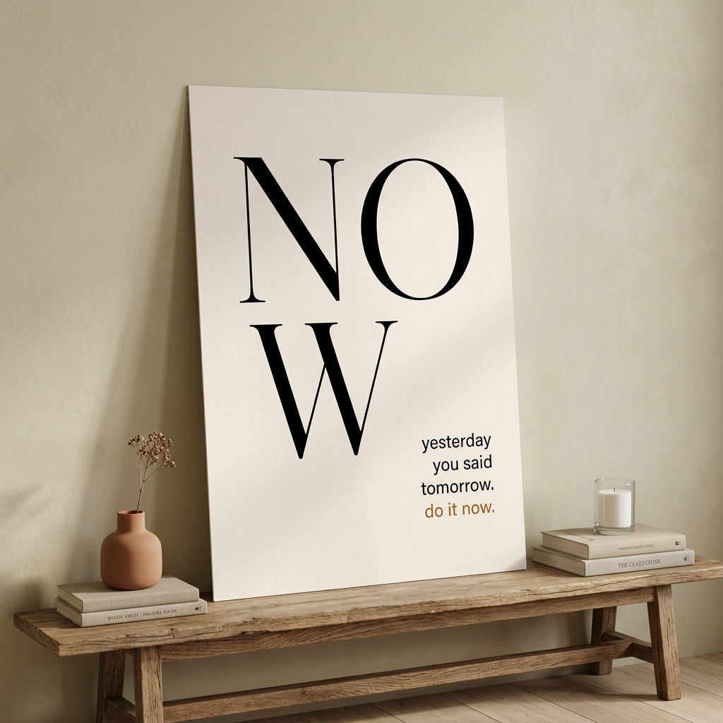 Anı Yakala – Motivasyon Çerçeveli Poster — Çerçevesiz — Tam Baskı — TabloLab
