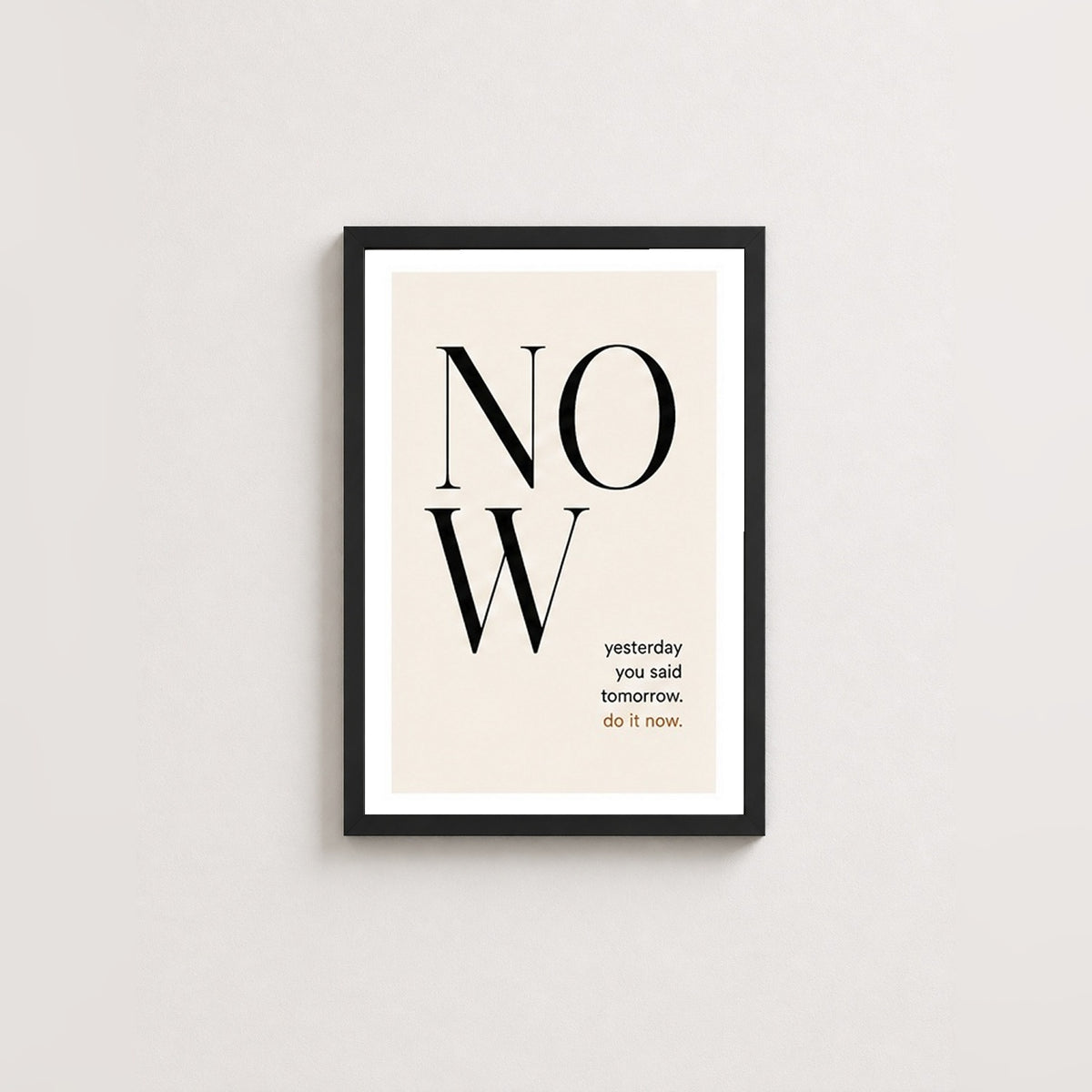 Anı Yakala – Motivasyon Çerçeveli Poster — Siyah — Beyaz Kenarlı — TabloLab