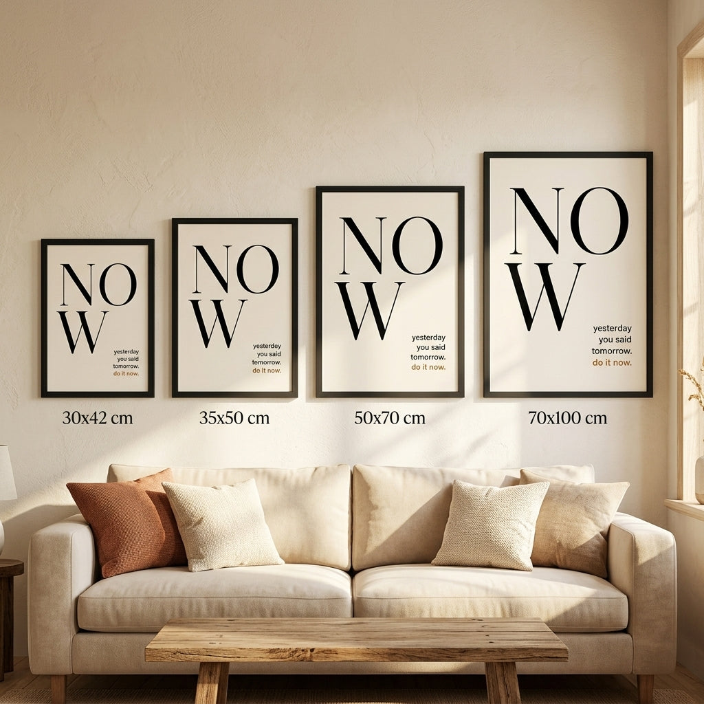 Anı Yakala – Motivasyon Çerçeveli Poster — Siyah — Tam Baskı — TabloLab