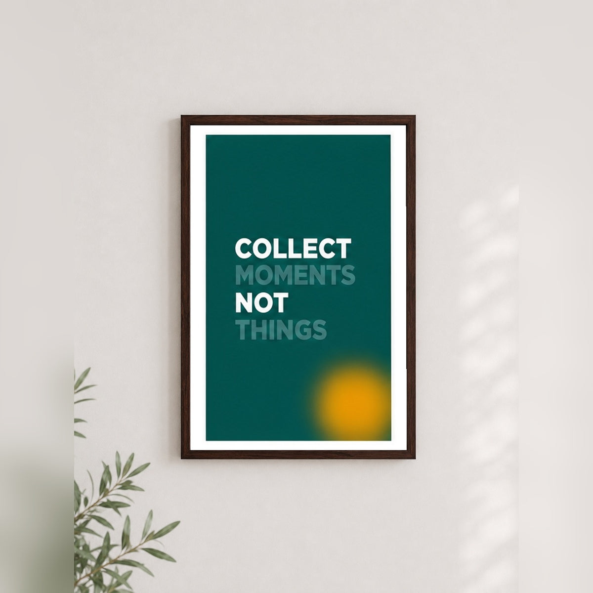 Anların Değeri – Motivasyonel Çerçeveli Poster — Ceviz — Beyaz Kenarlı — TabloLab
