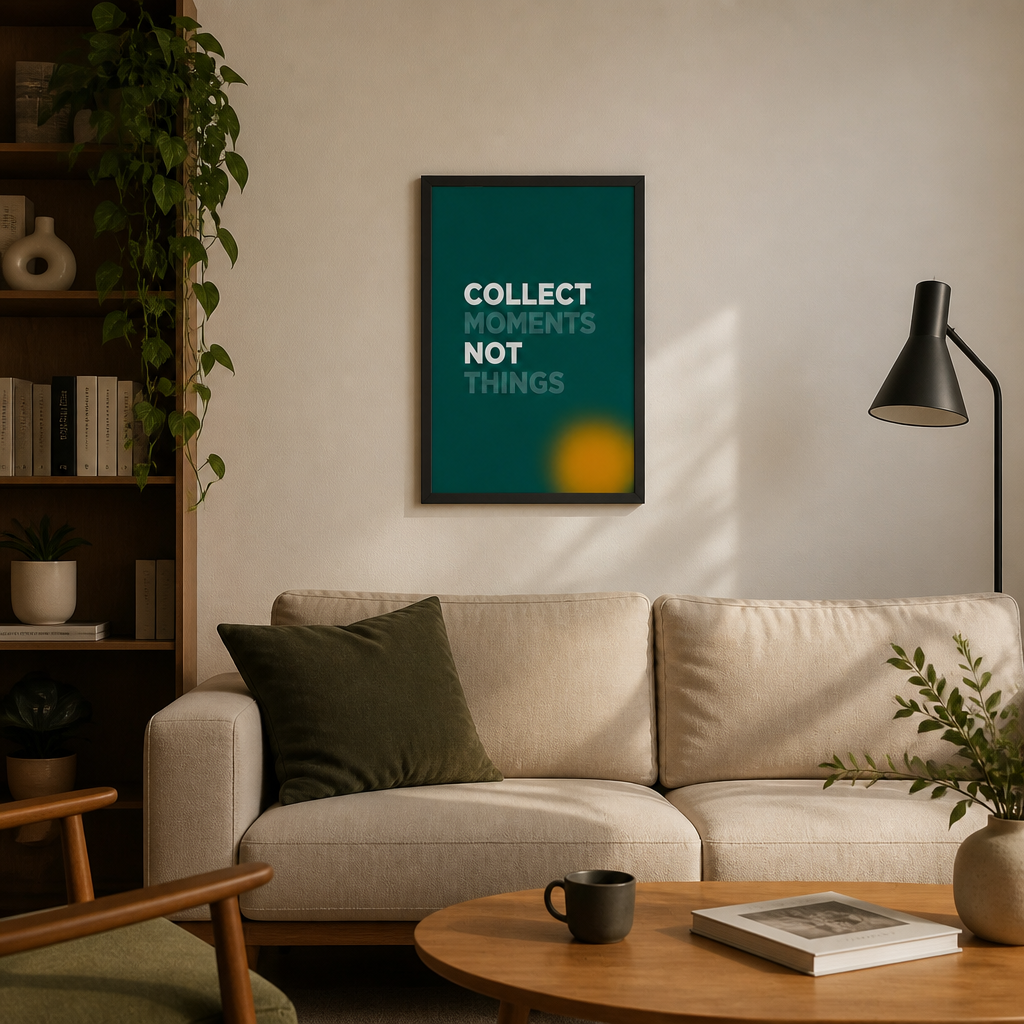 Anların Değeri – Motivasyonel Çerçeveli Poster — Siyah — Tam Baskı — TabloLab