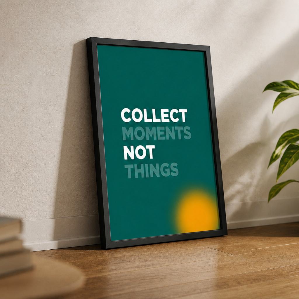 Anların Değeri – Motivasyonel Çerçeveli Poster — Siyah — Tam Baskı — TabloLab