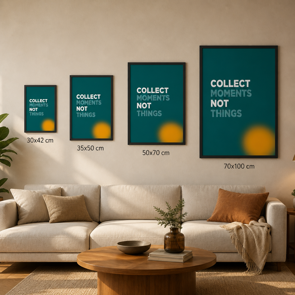 Anların Değeri – Motivasyonel Çerçeveli Poster — Siyah — Tam Baskı — TabloLab