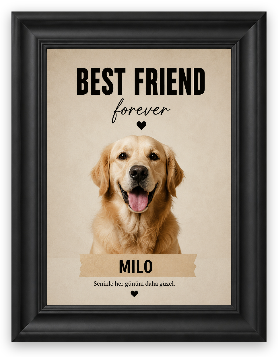 Best Friend Forever - Kişiselleştirilebilir Tablo — Galeri Çerçeve — TabloLab