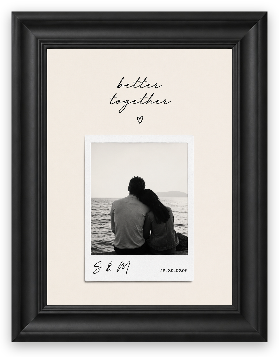 Better Together – Kişiye Özel Çift Posteri — Galeri Çerçeve — TabloLab