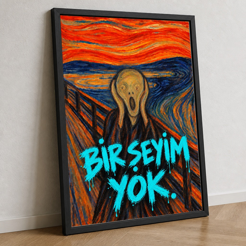 Bir Şeyim Yok — Çığlık — hazır tasarım, yakin — çizgisel figürlü güncel tasarım