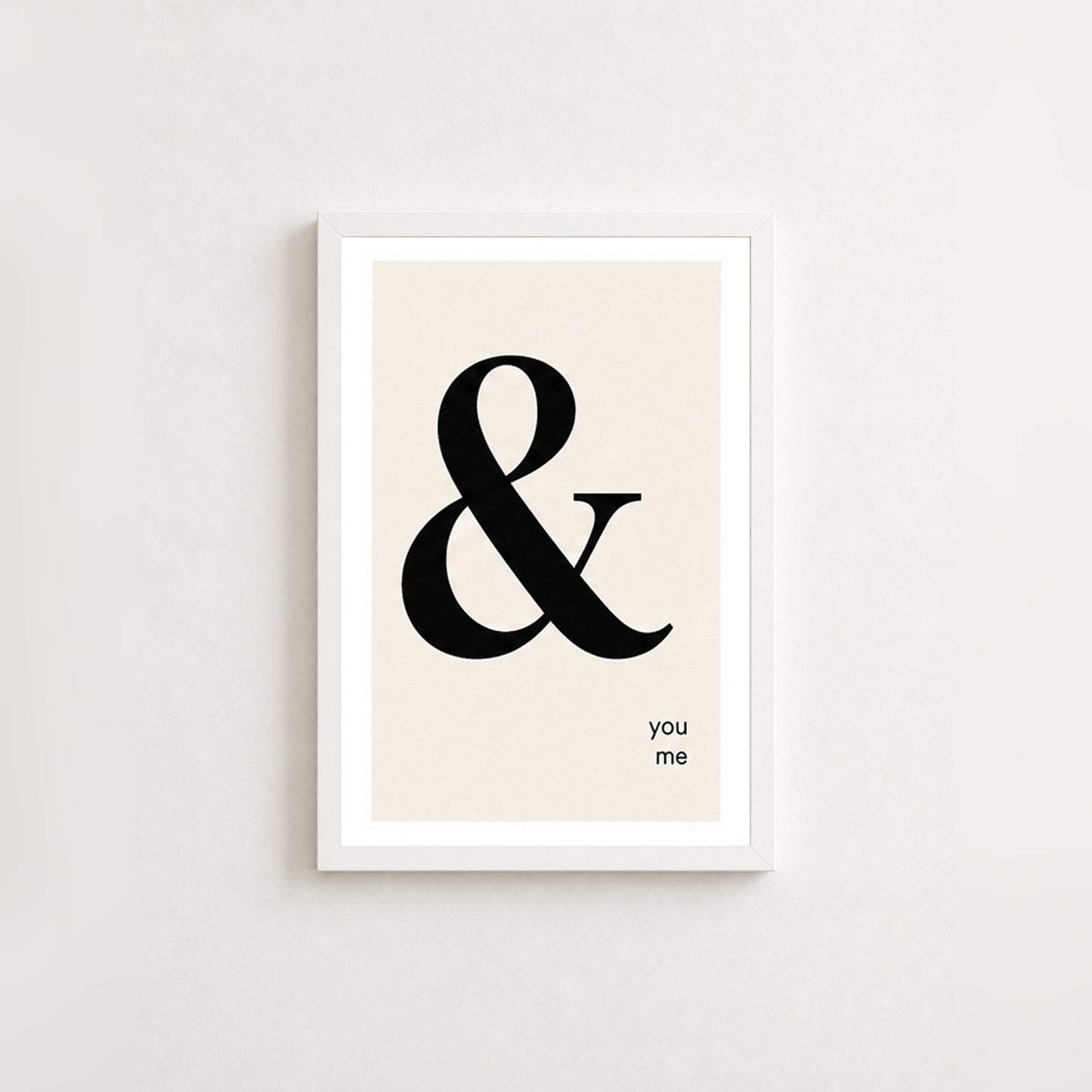 Birlikte Basitlik – Modern Çerçeveli Poster — Beyaz — Beyaz Kenarlı — TabloLab