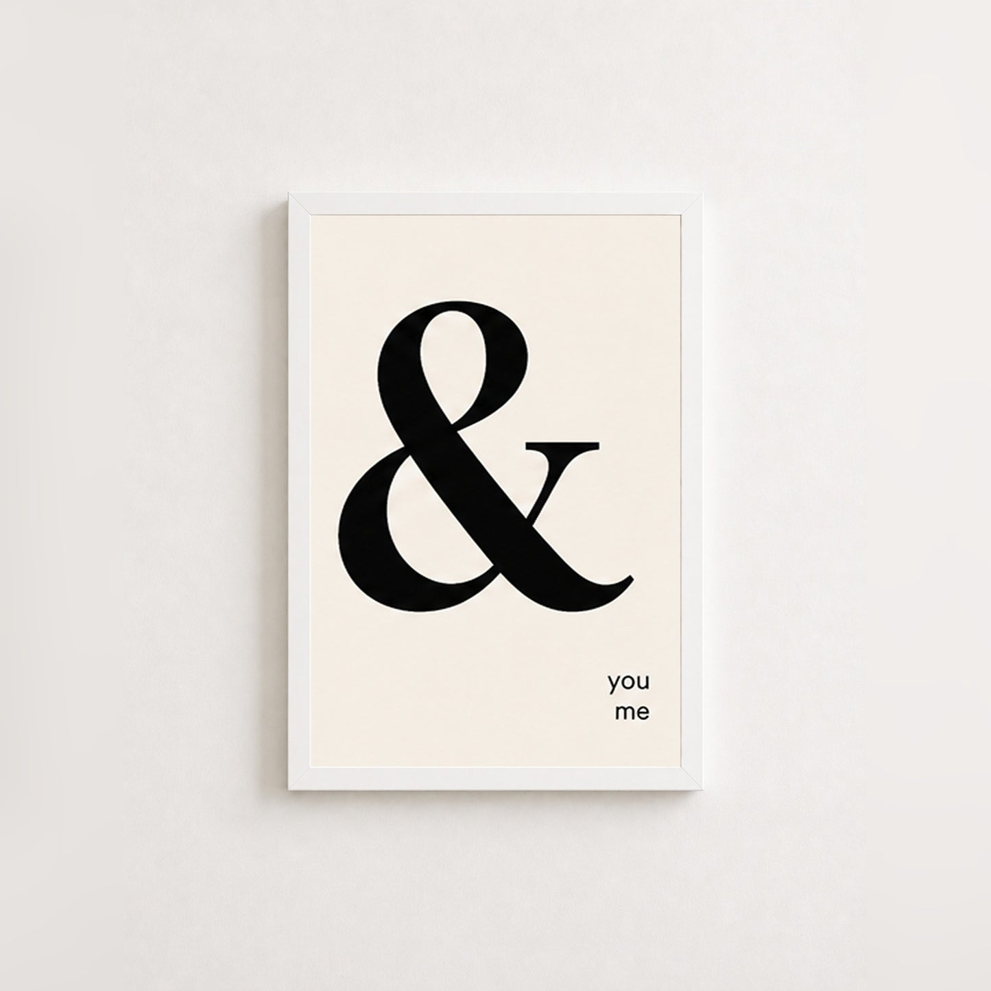 Birlikte Basitlik – Modern Çerçeveli Poster — Beyaz — Tam Baskı — TabloLab