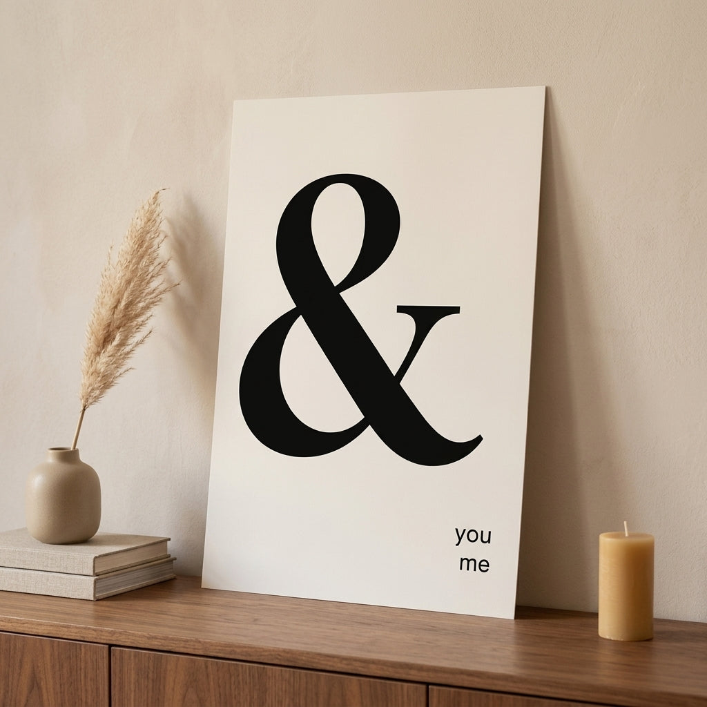 Birlikte Basitlik – Modern Çerçeveli Poster — Çerçevesiz — Tam Baskı — TabloLab