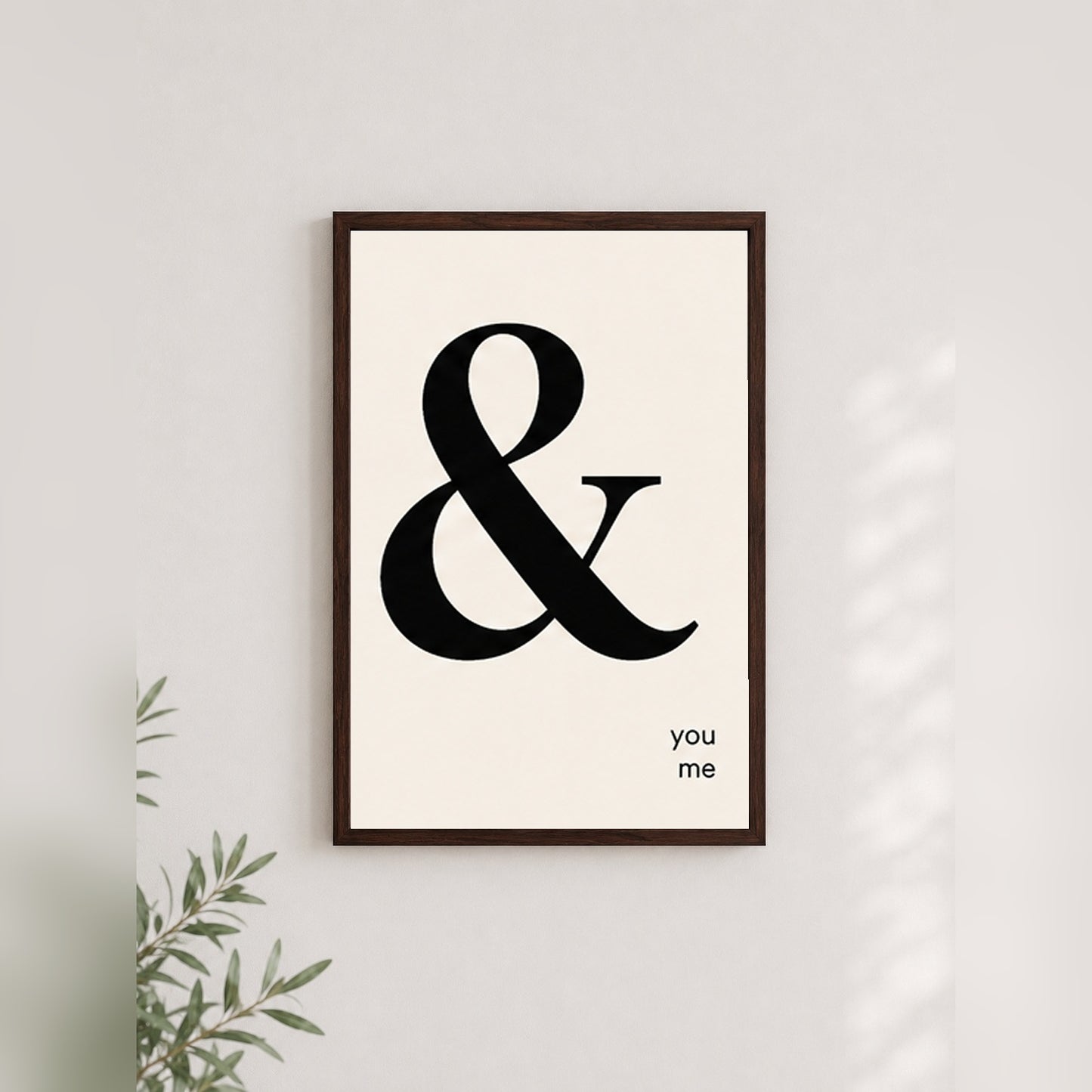 Birlikte Basitlik – Modern Çerçeveli Poster — Ceviz — Tam Baskı — TabloLab