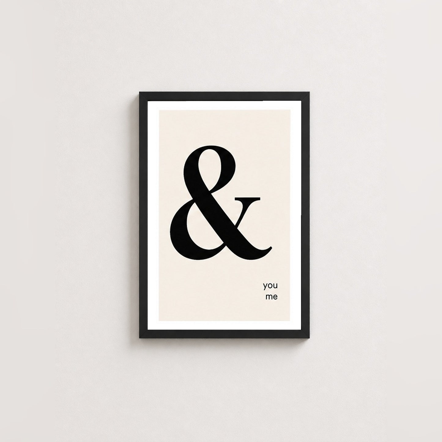 Birlikte Basitlik – Modern Çerçeveli Poster — Siyah — Beyaz Kenarlı — TabloLab