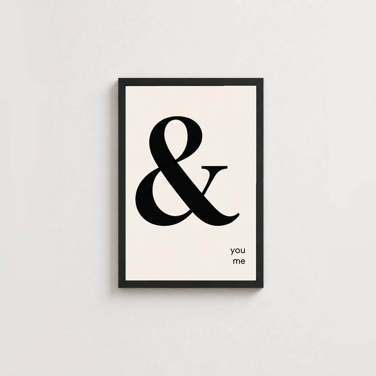 Birlikte Basitlik – Modern Çerçeveli Poster — Siyah — Tam Baskı — TabloLab