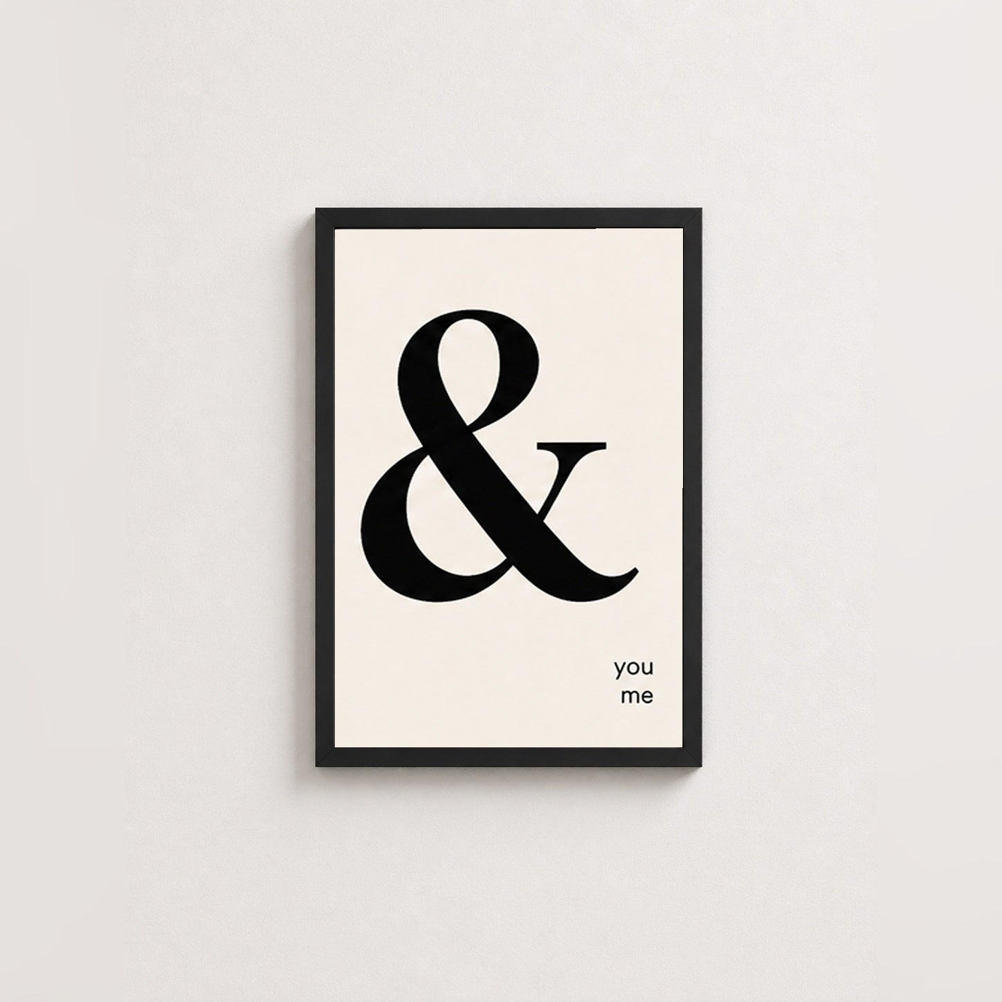 Birlikte Basitlik – Modern Çerçeveli Poster — Siyah — Tam Baskı — TabloLab