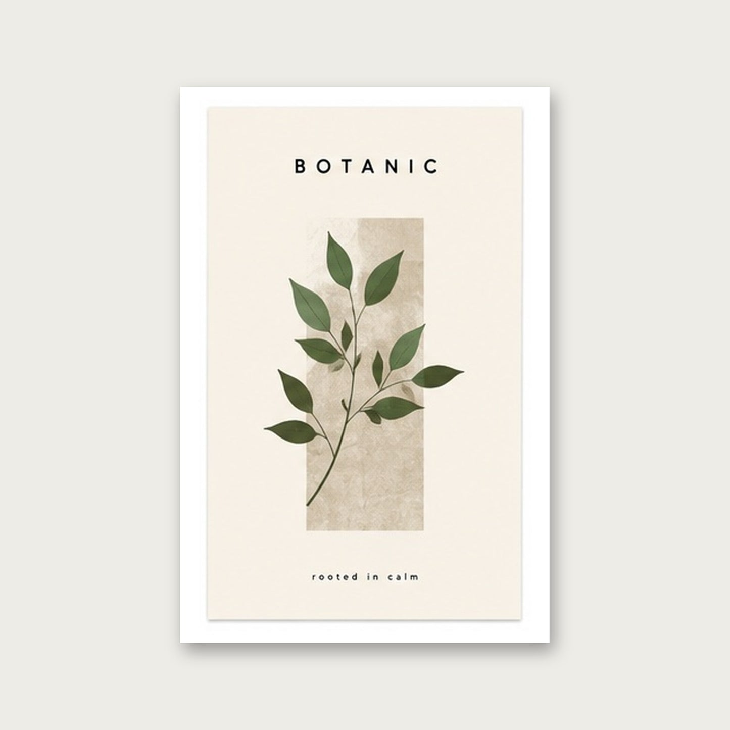 Botanik Sakinlik – Modern Çerçeveli Poster — Çerçevesiz — Paspartulu — TabloLab