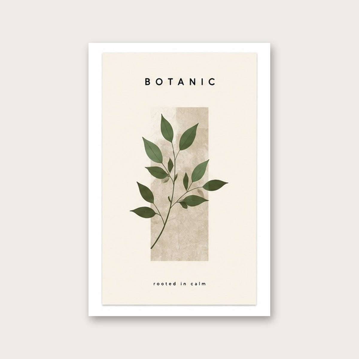 Botanik Sakinlik – Modern Çerçeveli Poster — Çerçevesiz — Paspartulu — TabloLab
