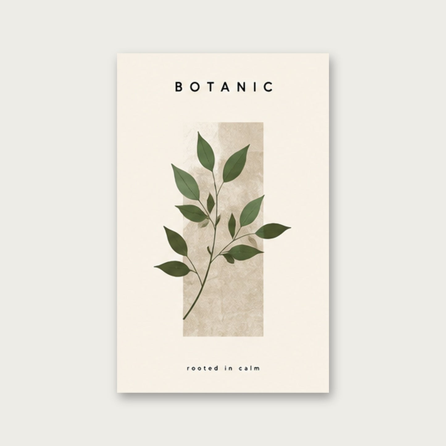 Botanik Sakinlik – Modern Çerçeveli Poster — Çerçevesiz — Paspartusuz — TabloLab
