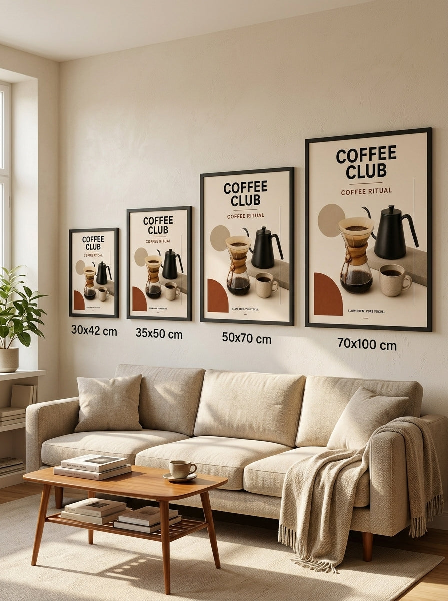 Coffee Ritual – Modern Çerçeveli Poster — Siyah Çerçeve — TabloLab