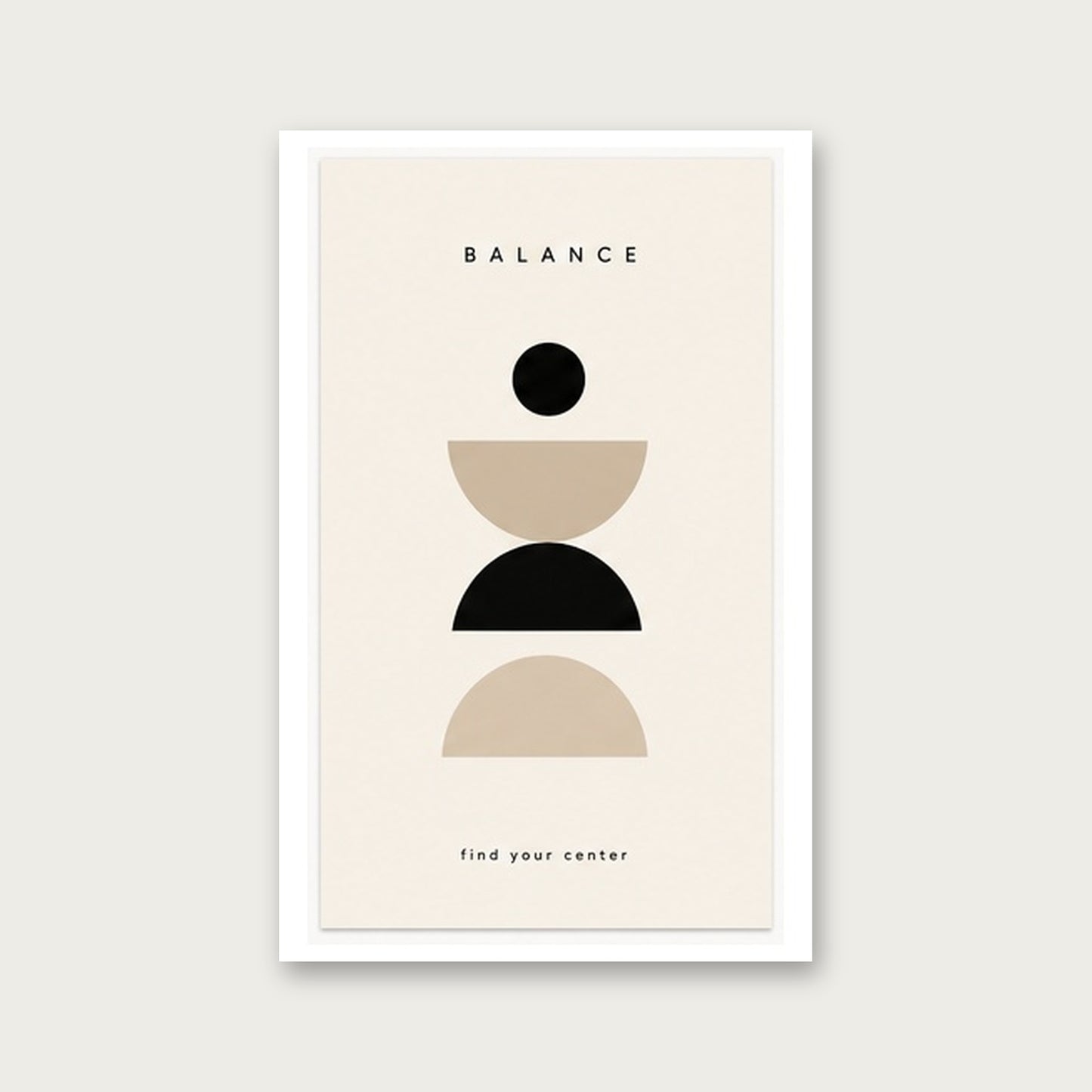 Denge Simetrisi – Modern Çerçeveli Poster — Çerçevesiz — Paspartulu — TabloLab