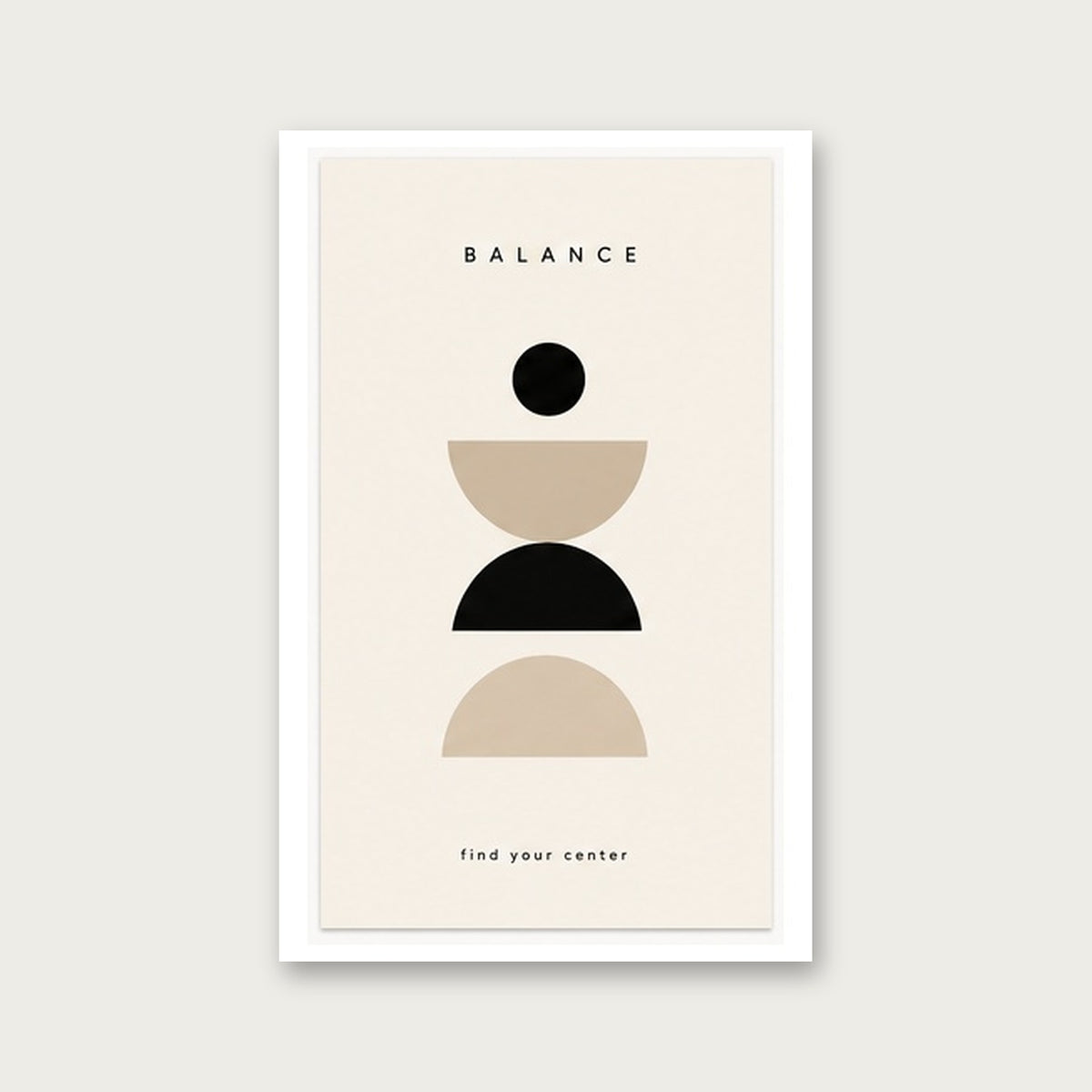 Denge Simetrisi – Modern Çerçeveli Poster — Çerçevesiz — Paspartulu — TabloLab