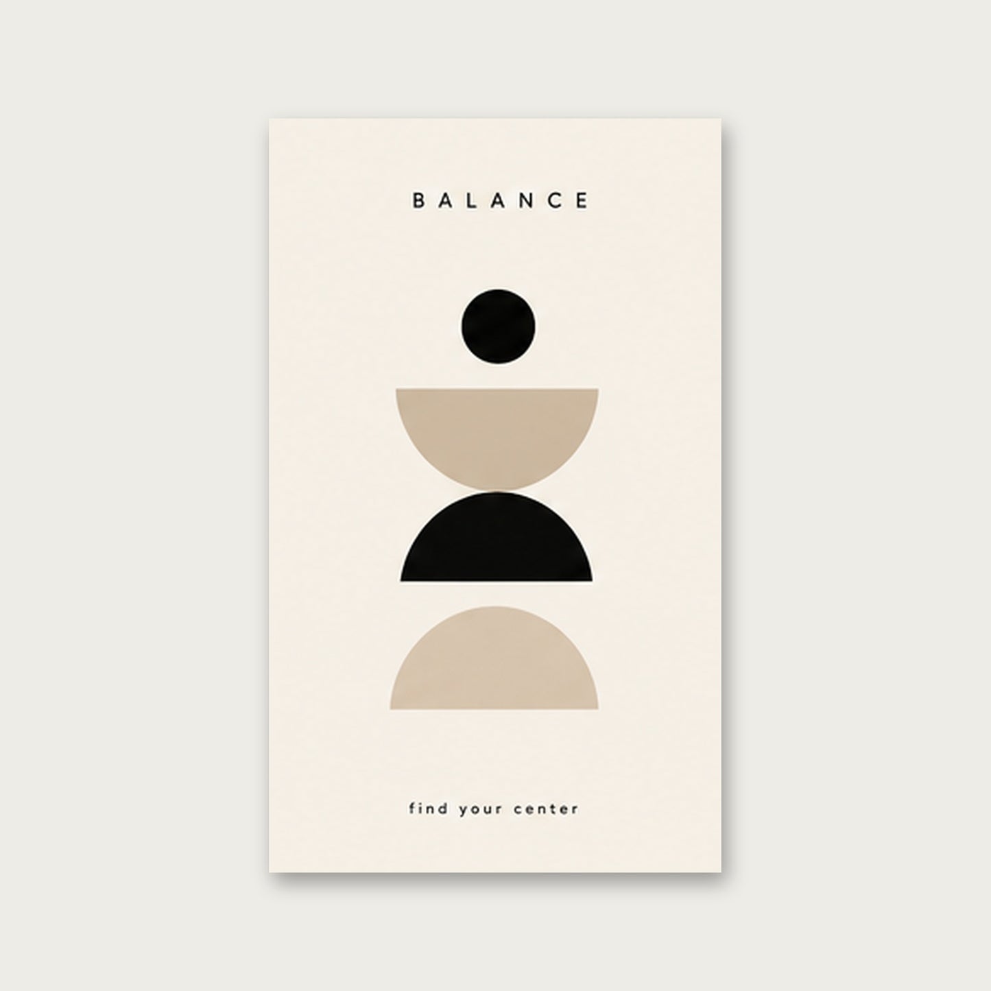 Denge Simetrisi – Modern Çerçeveli Poster — Çerçevesiz — Paspartusuz — TabloLab