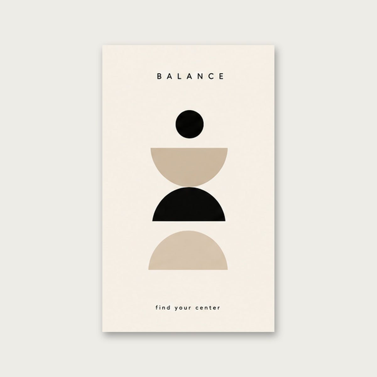 Denge Simetrisi – Modern Çerçeveli Poster — Çerçevesiz — Paspartusuz — TabloLab