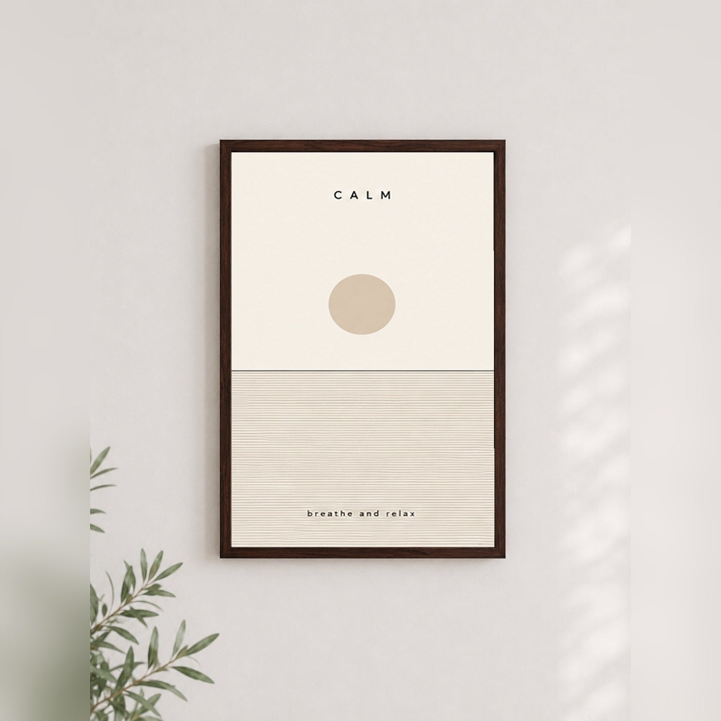 Dingin Anlar – Minimal Çerçeveli Poster — Ceviz — Paspartusuz — TabloLab