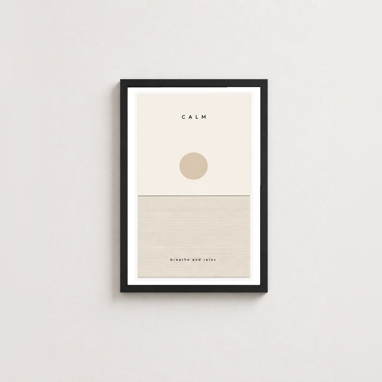 Dingin Anlar – Minimal Çerçeveli Poster — Siyah — Paspartulu — TabloLab