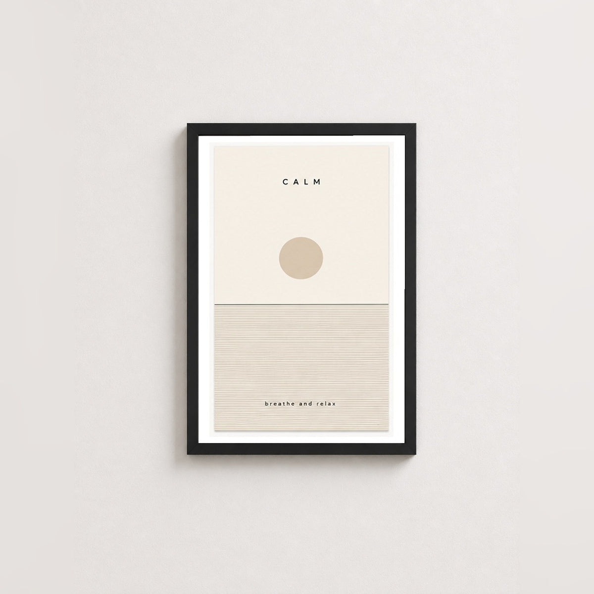Dingin Anlar – Minimal Çerçeveli Poster — Siyah — Paspartulu — TabloLab