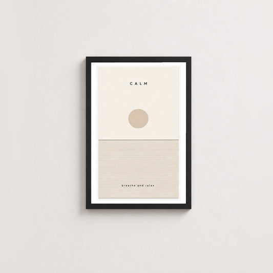 Dingin Anlar – Minimal Çerçeveli Poster — Siyah — Paspartulu — TabloLab