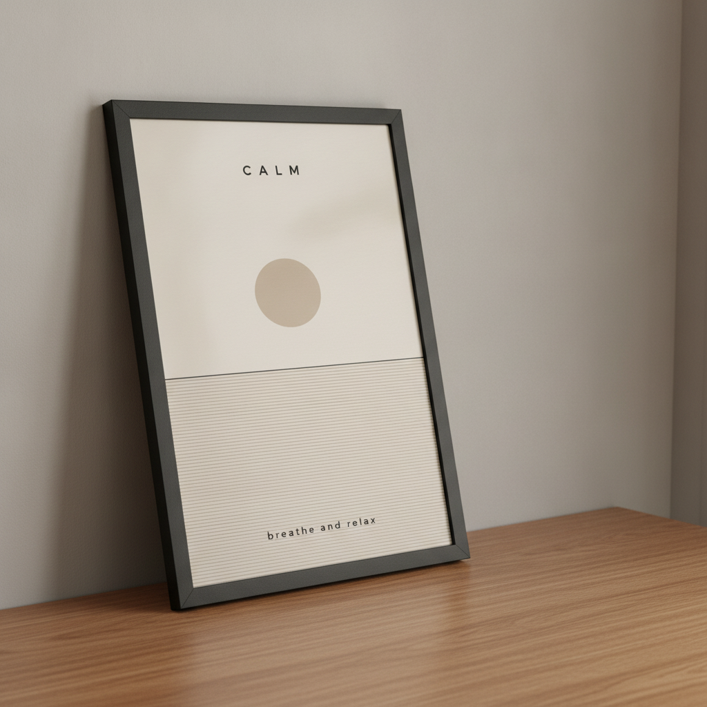 Dingin Anlar – Minimal Çerçeveli Poster — Siyah — Paspartusuz — TabloLab