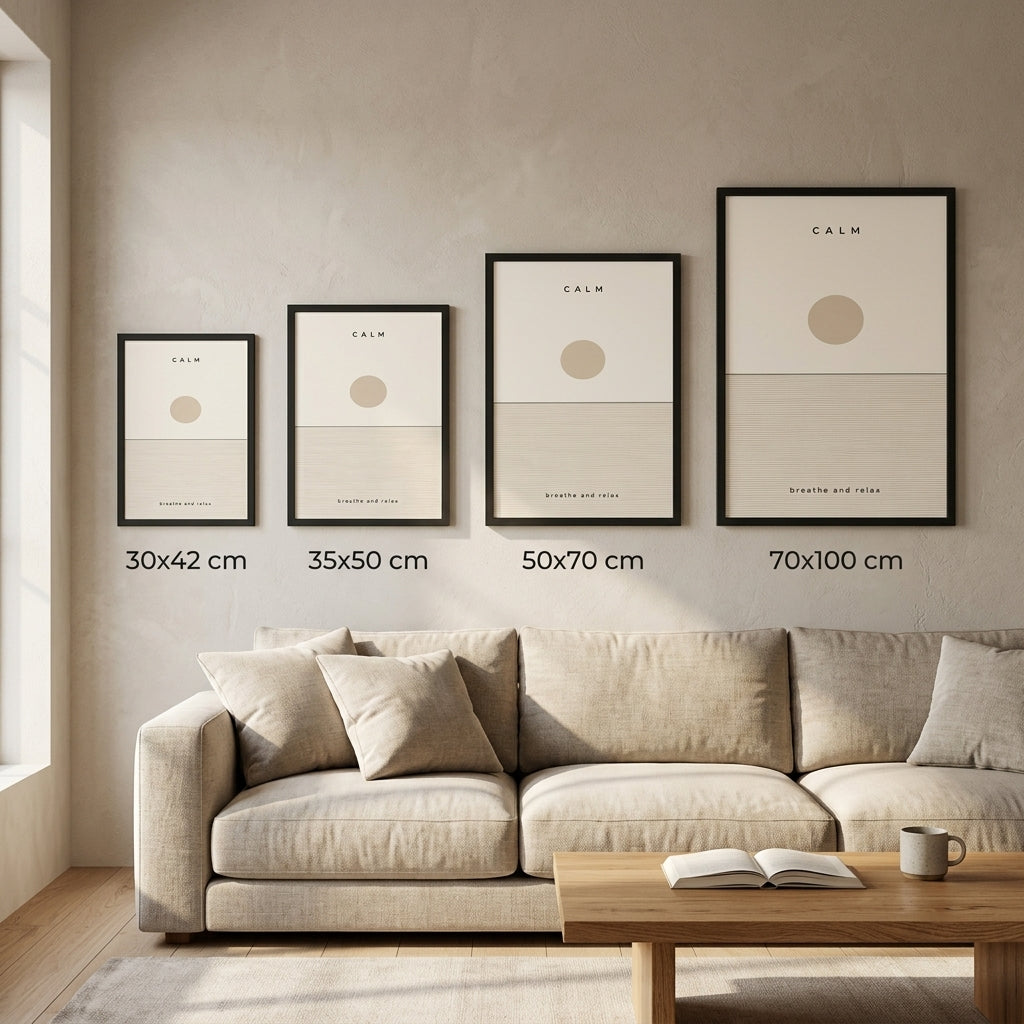 Dingin Anlar – Minimal Çerçeveli Poster — Siyah — Paspartusuz — TabloLab