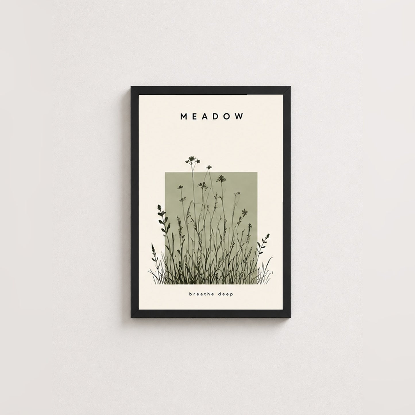 Doğanın Huzuru – Modern Çerçeveli Poster — Siyah — Paspartusuz — TabloLab