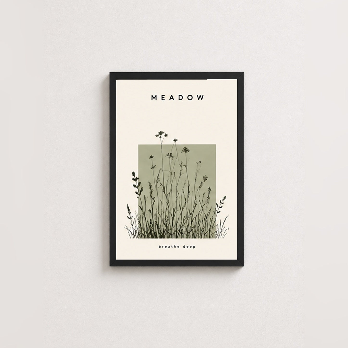 Doğanın Huzuru – Modern Çerçeveli Poster — Siyah — Paspartusuz — TabloLab