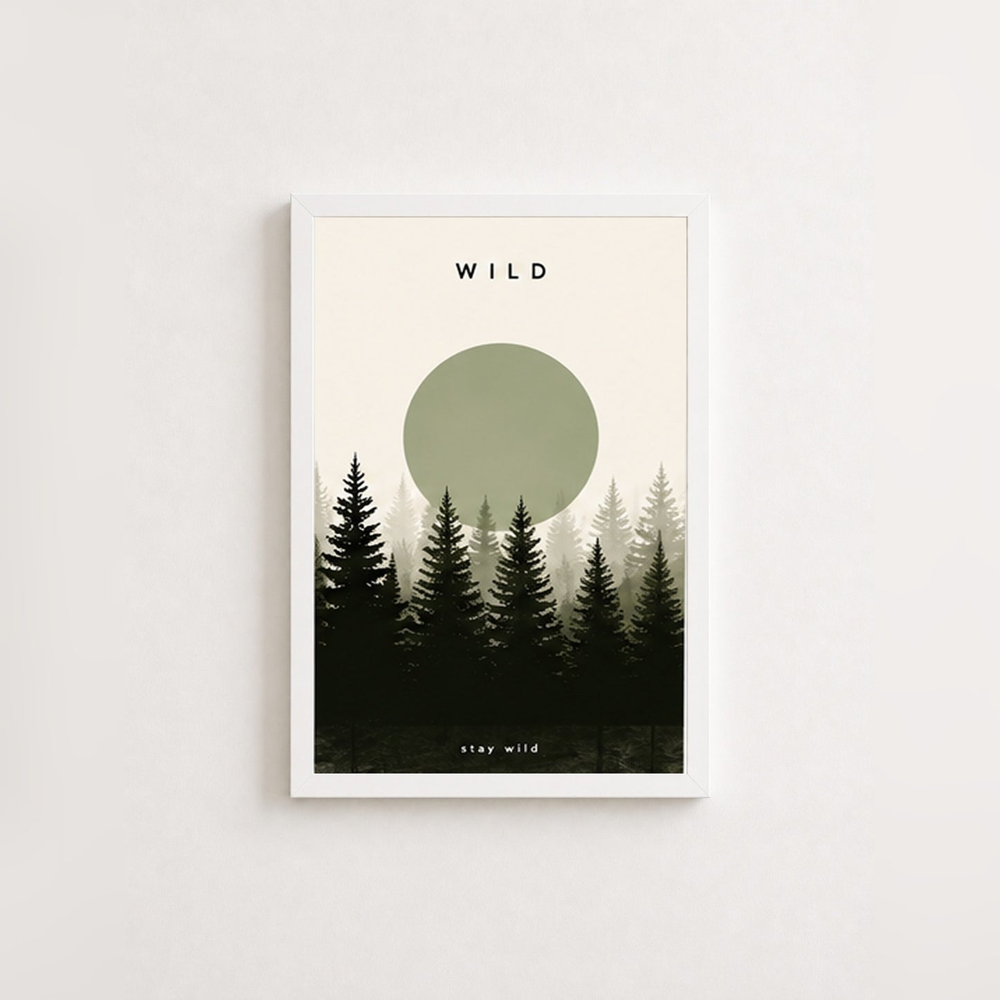 Doğanın Sakinliği – Minimal Çerçeveli Poster — Beyaz — Paspartusuz — TabloLab