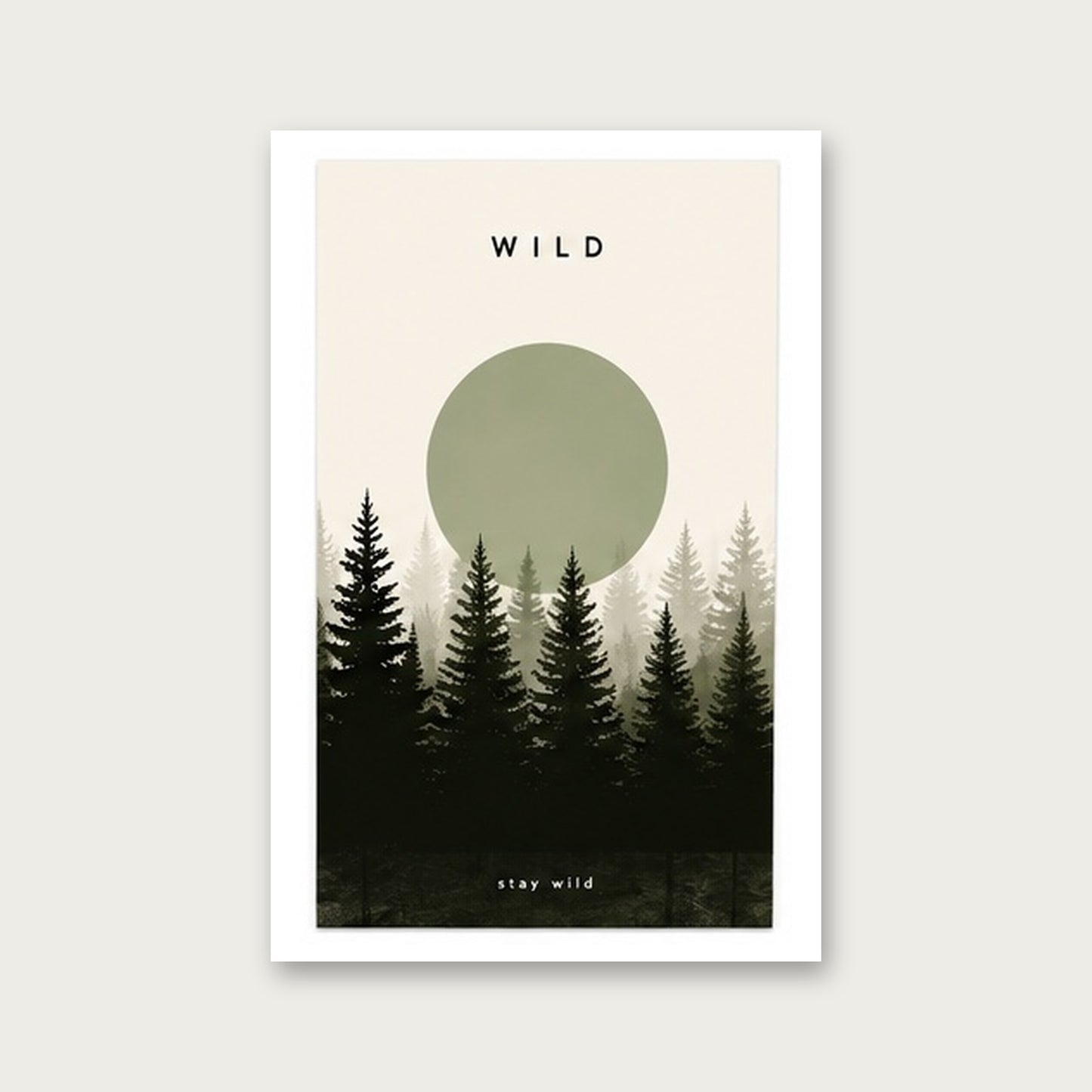 Doğanın Sakinliği – Minimal Çerçeveli Poster — Çerçevesiz — Paspartulu — TabloLab