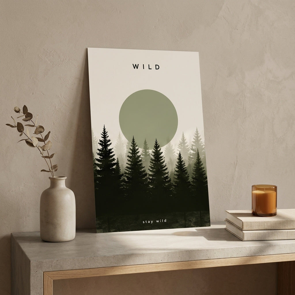 Doğanın Sakinliği – Minimal Çerçeveli Poster — Çerçevesiz — Paspartusuz — TabloLab