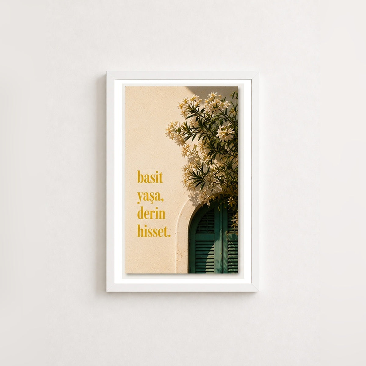 Doğanın Zarafeti – Modern Çerçeveli Poster — Beyaz — Beyaz Kenarlı — TabloLab