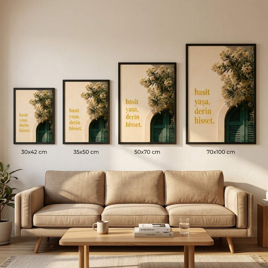 Doğanın Zarafeti – Modern Çerçeveli Poster — Siyah — Tam Baskı — TabloLab