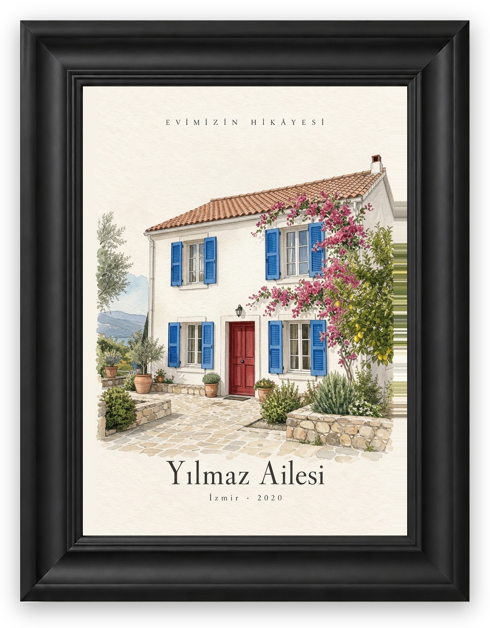 Evimizin Hikâyesi — Galeri çerçeve, kişiselleştirilmiş örnek tasarım