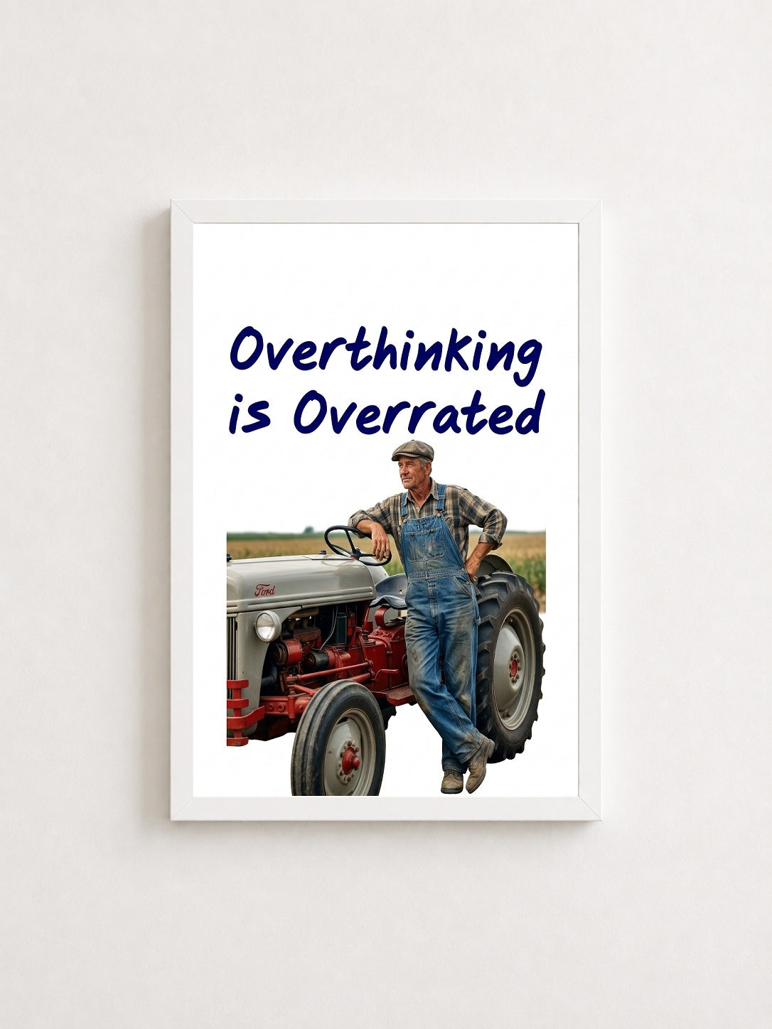 Farm Philosophy – Collage Çerçeveli Poster — Beyaz Çerçeve — TabloLab