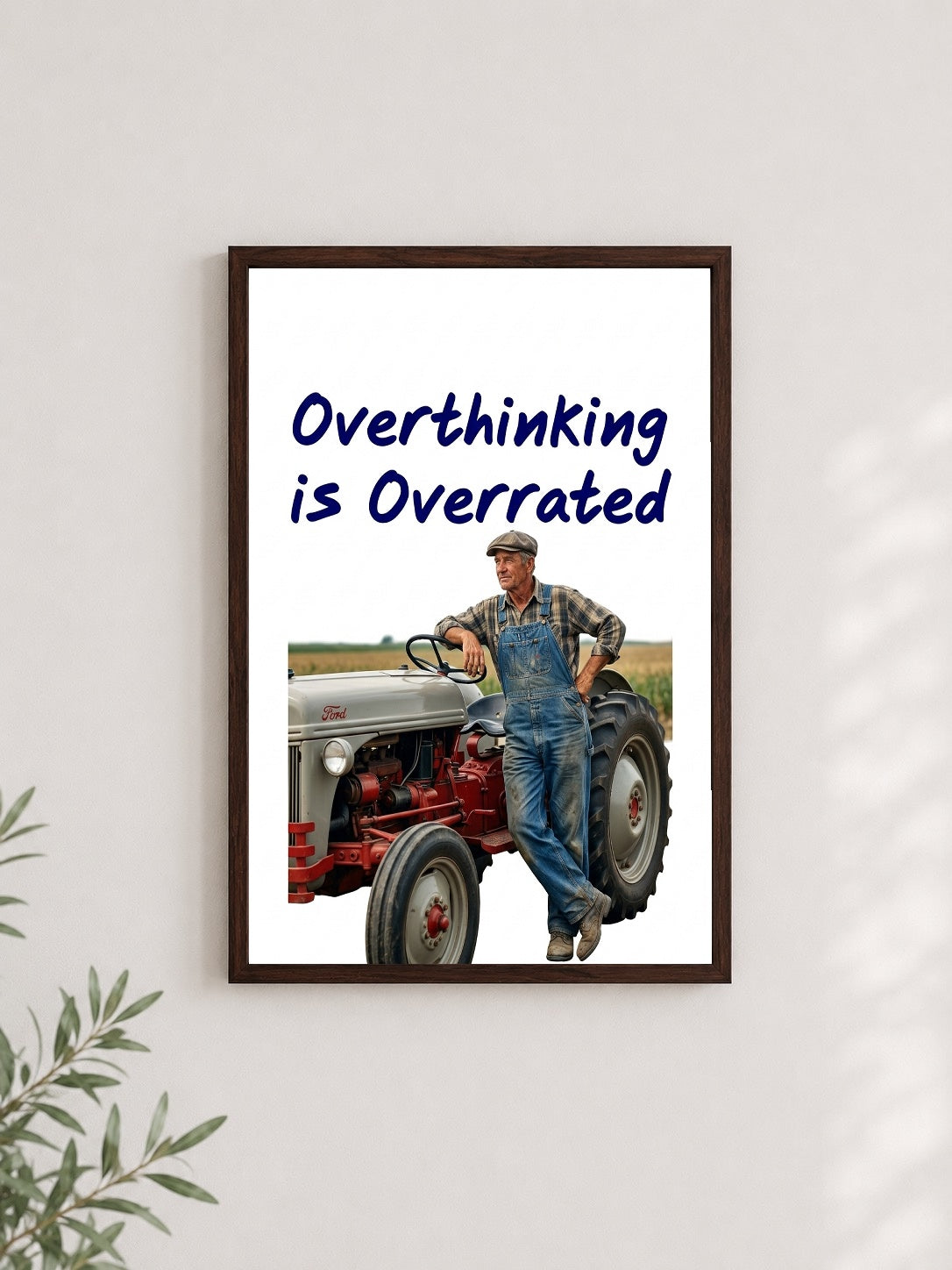 Farm Philosophy – Collage Çerçeveli Poster — Ceviz Çerçeve — TabloLab