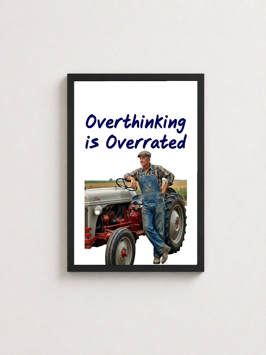 Farm Philosophy – Collage Çerçeveli Poster — Siyah Çerçeve — TabloLab