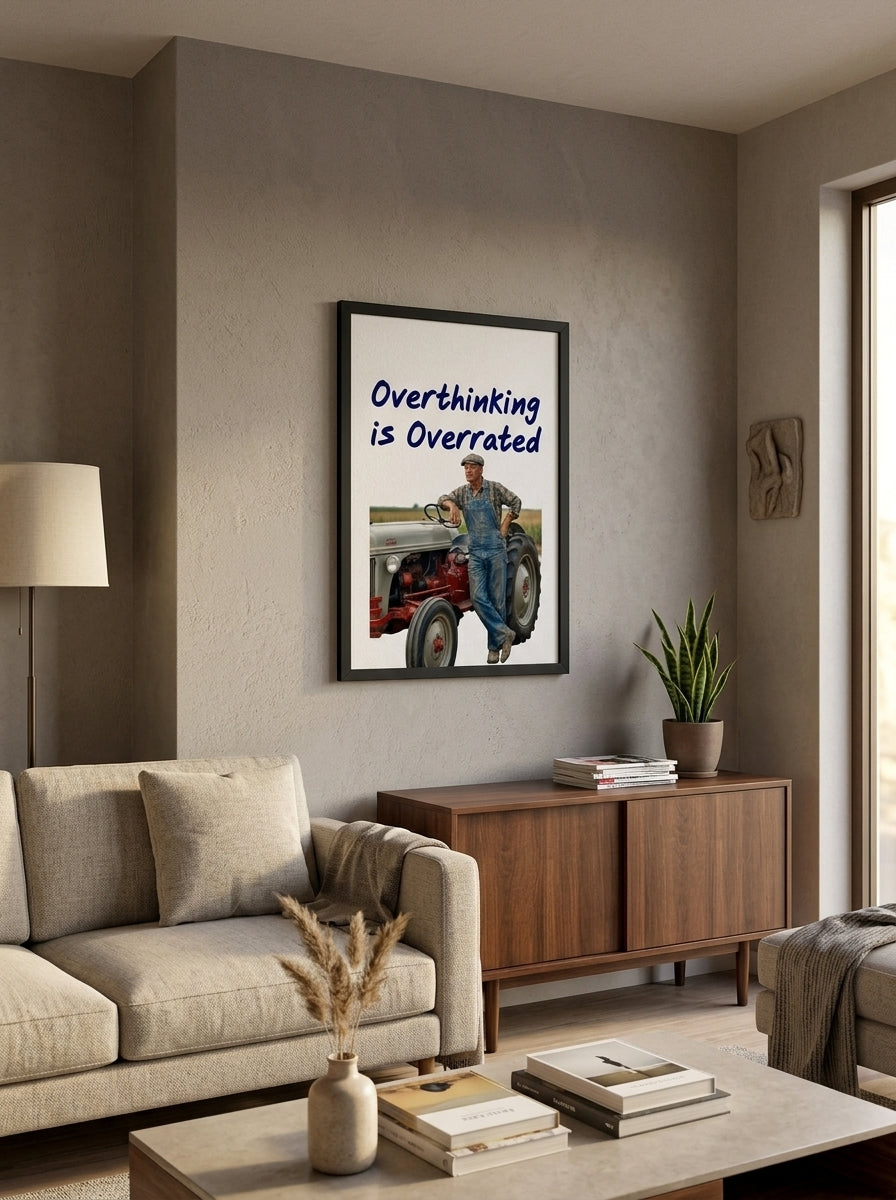 Farm Philosophy – Collage Çerçeveli Poster — Siyah Çerçeve — TabloLab