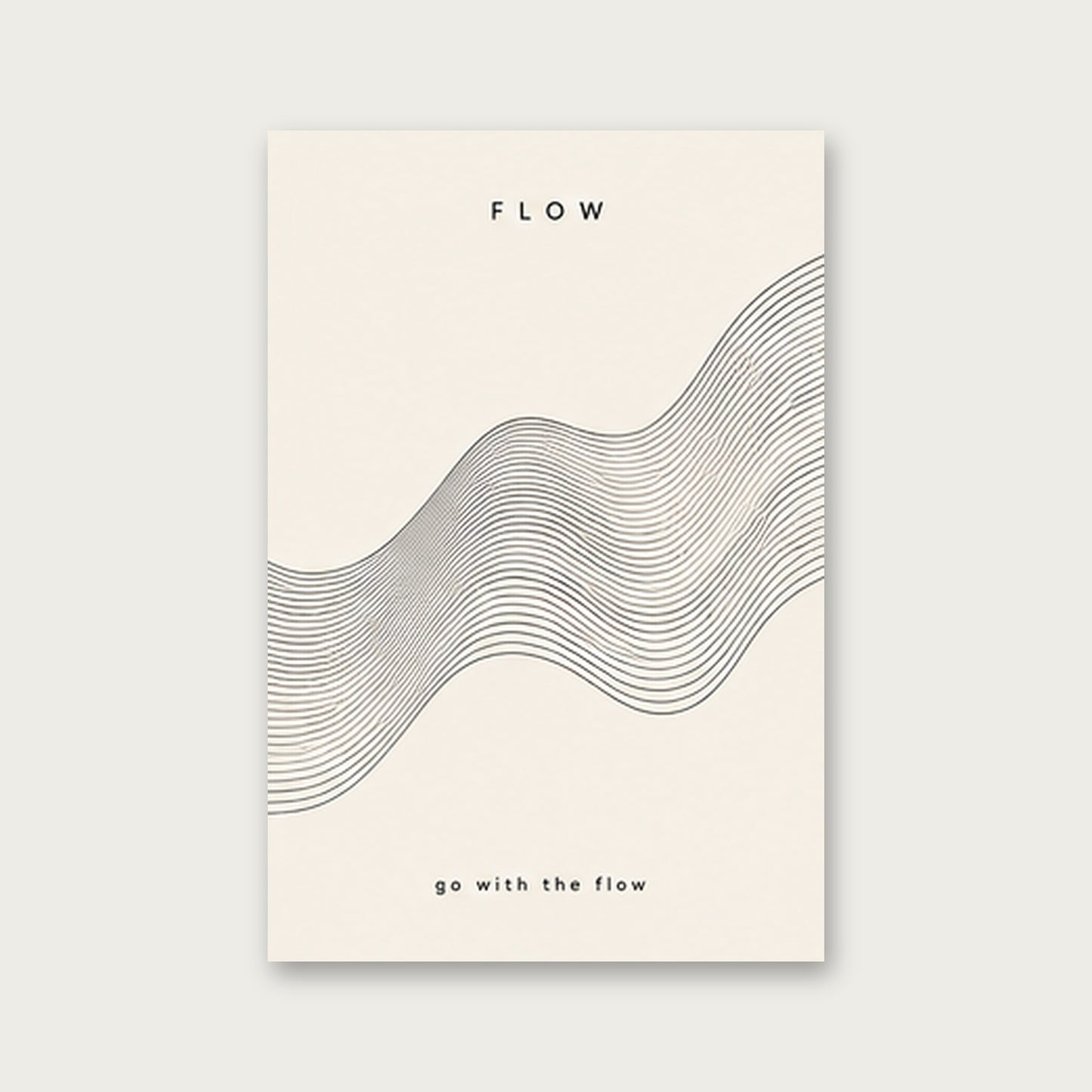 Flow Dalgaları – Minimal Çerçeveli Poster — Çerçevesiz — Paspartusuz — TabloLab