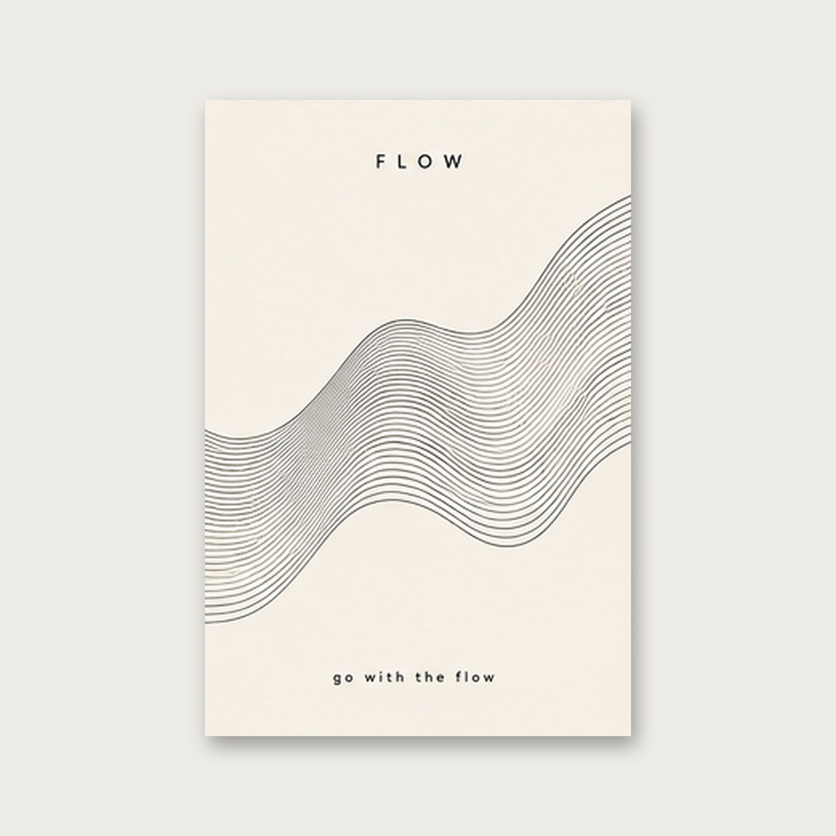 Flow Dalgaları – Minimal Çerçeveli Poster — Çerçevesiz — Paspartusuz — TabloLab
